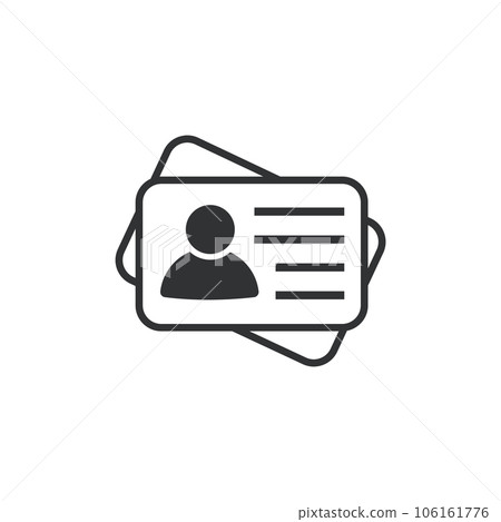Id card icon. Id card badge icon. Identification card, driver's license icon 106161776