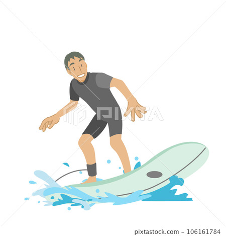 Man enjoying surfing on surfboard Man enjoying surfing on surfboard 106161784