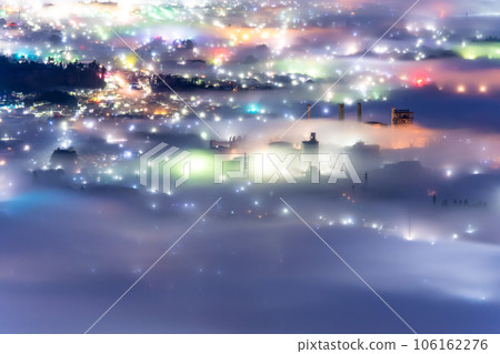 「埼玉縣」秩父的雲海夜景，夢幻般的景色 106162276