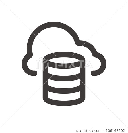 Simple and easy-to-use cloud server icon 2, ideal for product design, application development and programming 106162302