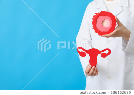 The concept of fertilization, ovulation period, silhouettes in the hands of a doctor. The concept of fertilization, ovulation period, silhouettes in the hands of a doctor. 106162689