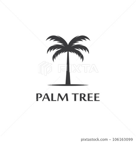 Palm tree summer logo template 106163099