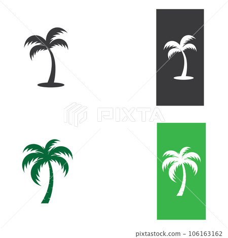 Palm tree summer logo template 106163162