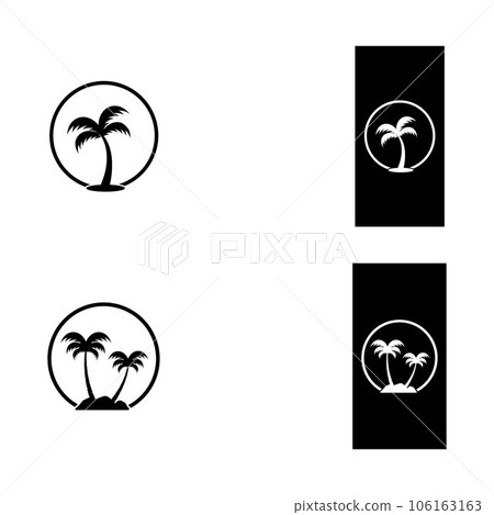 Palm tree summer logo template 106163163