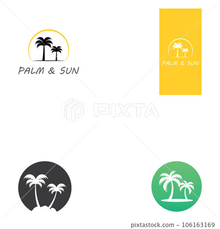 Palm tree summer logo template Palm tree summer logo template 106163169