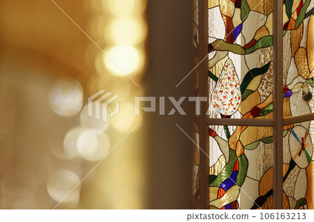 Abstract stained glass pattern 106163213