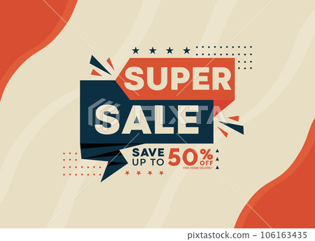 Super sale banner design vector template 106163435