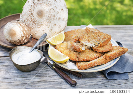 Macrolepiota procera fried 106163524