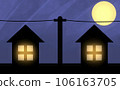 Full moon night cityscape 106163705