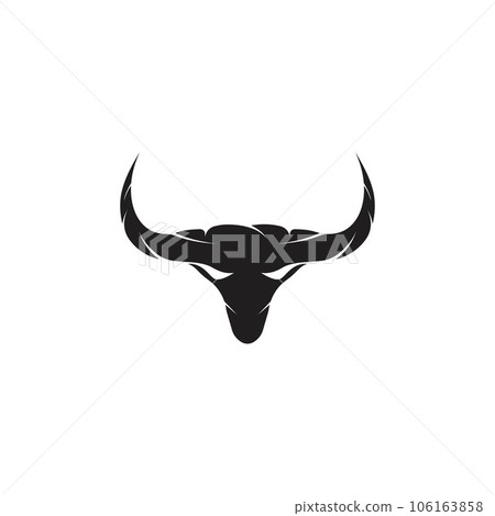 bull head horn icon template 106163858