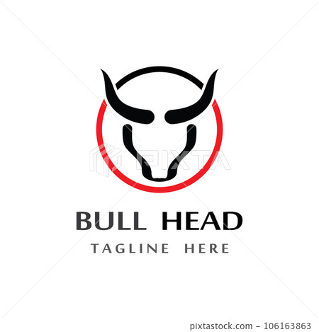 bull head horn icon template bull head horn icon template 106163863