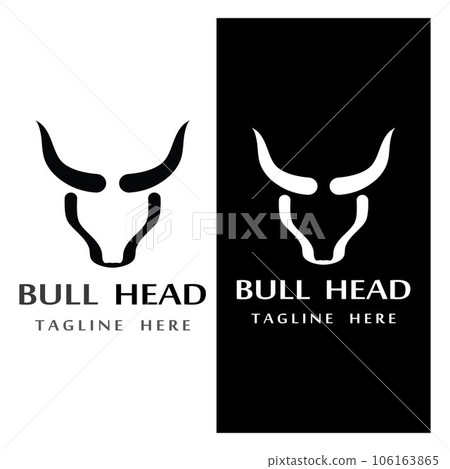 bull head horn icon template bull head horn icon template 106163865