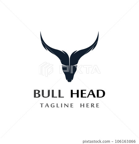 bull head horn icon template bull head horn icon template 106163866