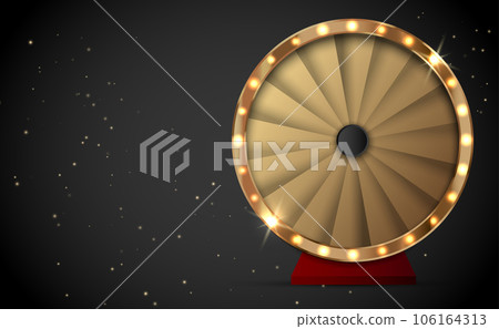 Wheel of fortune banner. Spinning casino wheel Wheel of fortune banner. Spinning casino wheel 106164313