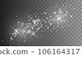 Glitter particles isolated on transparent background. Vector starry cloud with dust. Magical christmas decoration 106164317