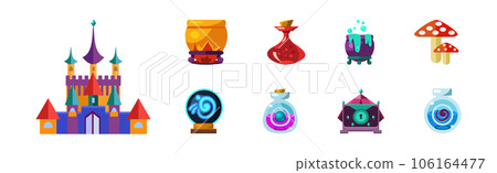 Magic Fantastic Object and Elements for Sorcery Vector Set Magic Fantastic Object and Elements for Sorcery Vector Set 106164477