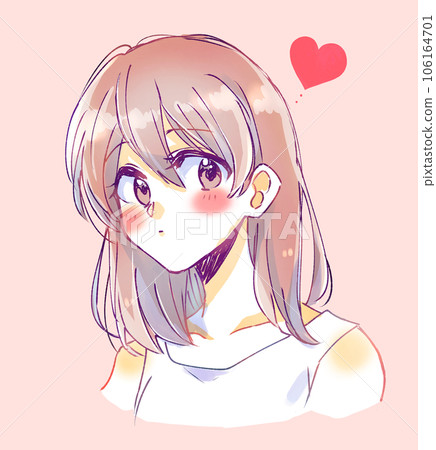 hand painted girl in love hand painted girl in love 106164701