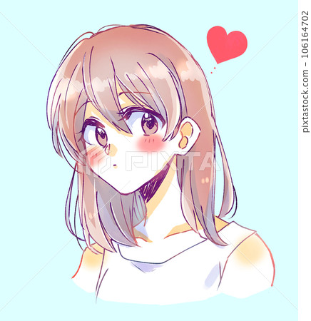 hand painted girl in love hand painted girl in love 106164702