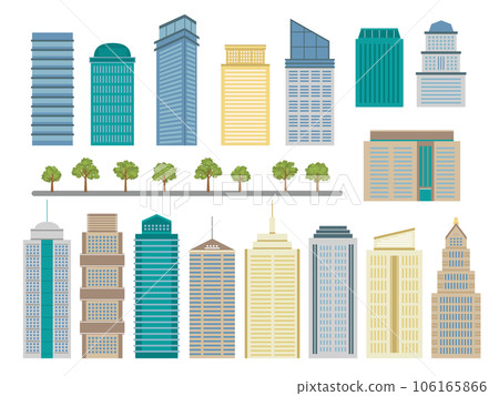 Skyscraper illustration set - Stock Illustration [106165866] - PIXTA