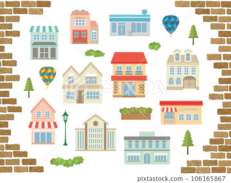 Western-style shop illustration set Western-style shop illustration set 106165867