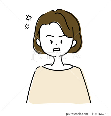 被激怒的婦女的例證 被激怒的婦女的例證 106166282