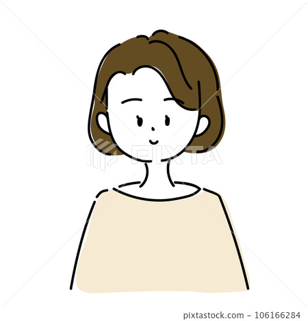 一個表情正常的女人的插圖 一個表情正常的女人的插圖 106166284