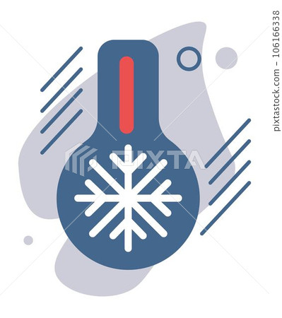 Weather forecast, thermometer with cooling degree 106166338