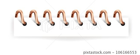 Binding wire or binder, gold hardware notebook 106166553