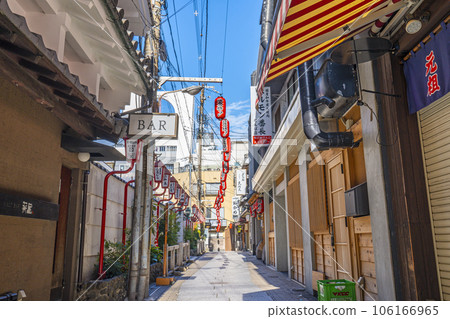 Osaka Minami early morning Hozenji Yokocho summer 106166965