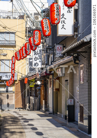 Osaka Minami early morning Hozenji Yokocho summer 106166971