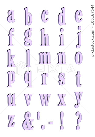 3D字體包7款【字母/sml/立體字母/字母】紫色,紫色 106167544