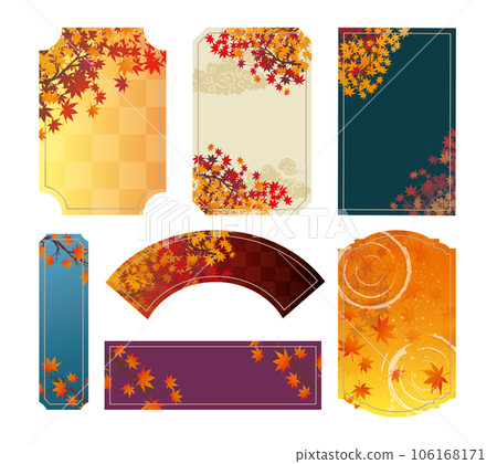 Autumn autumn leaves Japanese style background 106168171