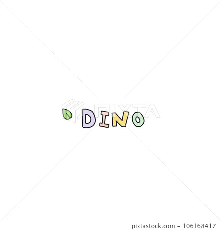 Cute cartoon pastel doodle hand draw dinosaur  106168417