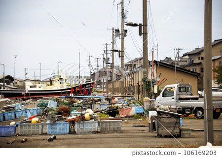 Scenery of Nou fishing port in Itoigawa City, Niigata Prefecture Scenery of Nou fishing port in Itoigawa City, Niigata Prefecture 106169203