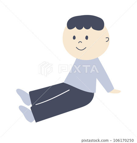 一個人坐在地上的插圖 106170250