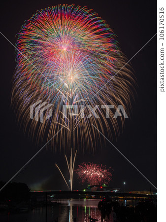 Celebration, Resurrection, Kisarazu Fireworks Festival is very attractive and beautiful in color 106170516