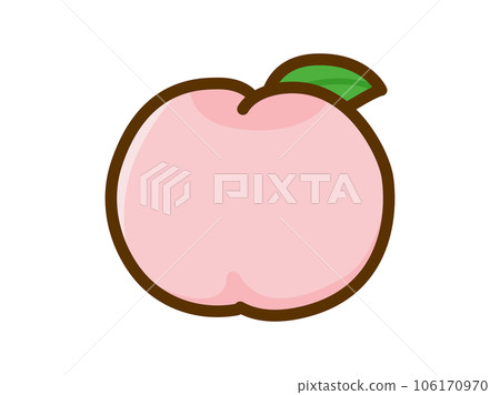 Illustration of autumn seasonal fruit, peach Illustration of autumn seasonal fruit, peach 106170970