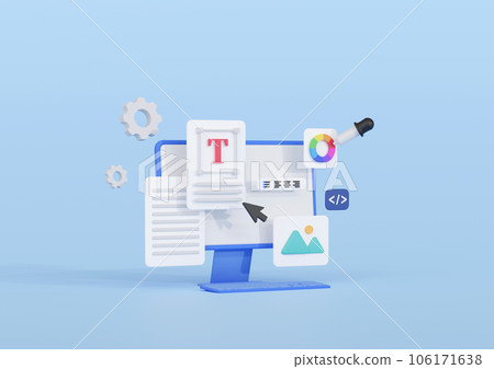 3DCG | Image of creating materials on a personal computer 106171638