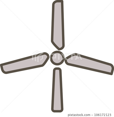 風電簡單可愛插畫 106172123