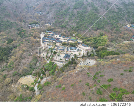 Aerial view of beomeosa buddhist temple, Busan , South Korea, Asia 106172246
