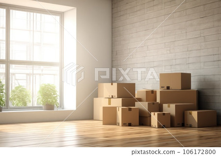 Moving. Belongings and things delivered to a new apartment. Moving. Belongings and things delivered to a new apartment. 106172800