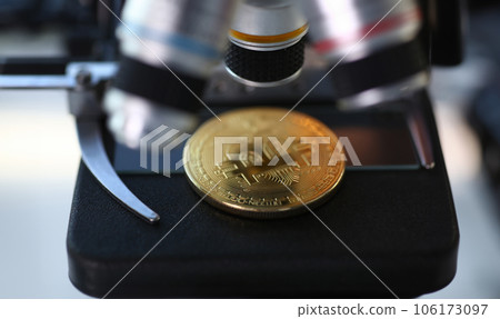Coin crypto currency bitcoin lies on the 106173097