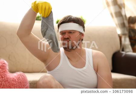 Young masculinity bachelor wife left alone 106173098