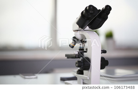 The head microscope on the background laboratory The head microscope on the background laboratory 106173488