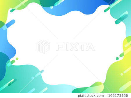 Blue and green geometric pattern frame background material 106173566