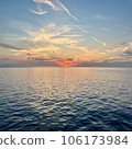 sunset over sea 106173984