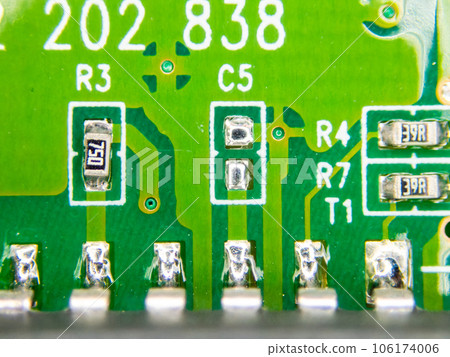 Material close-up of electronic circuit 106174006