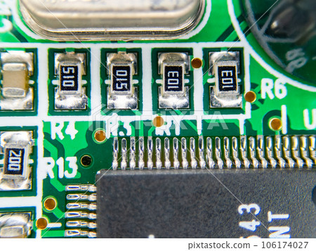 Material close-up of electronic circuit 106174027