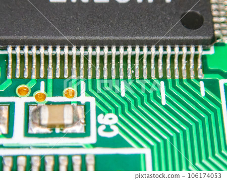Material close-up of electronic circuit 106174053