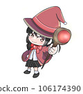 witch girl red 106174390